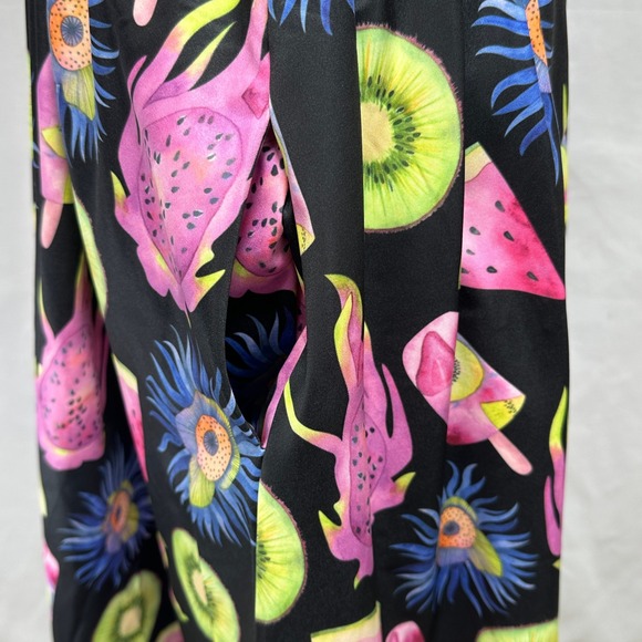 Lindy Bop Annie Exotic Popsicle Fruit Print Dress Black Womens US 6 Retro Pinup - Picture 11 of 12